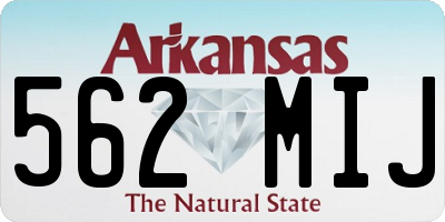 AR license plate 562MIJ