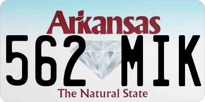 AR license plate 562MIK