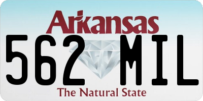 AR license plate 562MIL