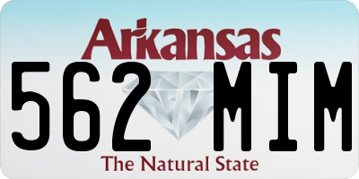 AR license plate 562MIM