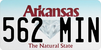 AR license plate 562MIN