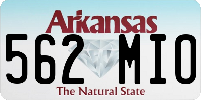 AR license plate 562MIO