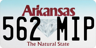 AR license plate 562MIP