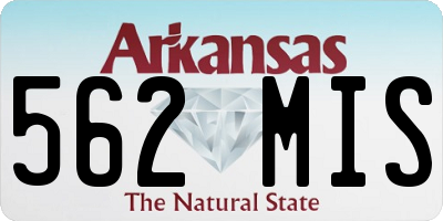 AR license plate 562MIS