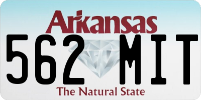 AR license plate 562MIT