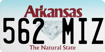 AR license plate 562MIZ