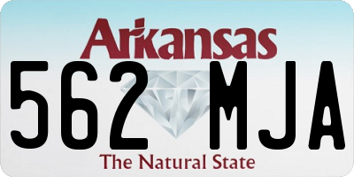 AR license plate 562MJA