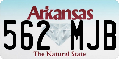 AR license plate 562MJB