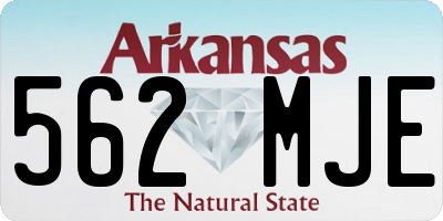 AR license plate 562MJE