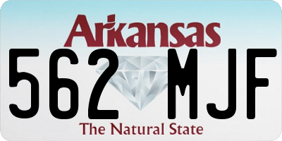 AR license plate 562MJF
