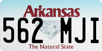 AR license plate 562MJI