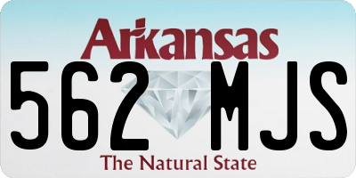 AR license plate 562MJS