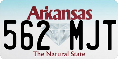 AR license plate 562MJT