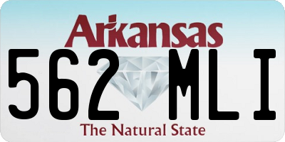 AR license plate 562MLI