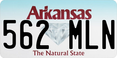 AR license plate 562MLN