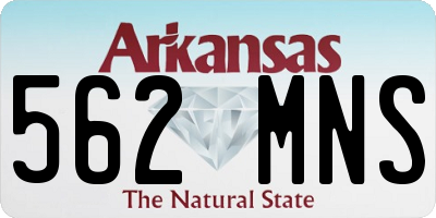 AR license plate 562MNS
