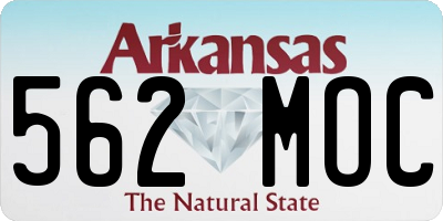 AR license plate 562MOC