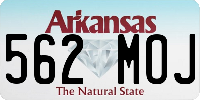 AR license plate 562MOJ