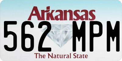 AR license plate 562MPM