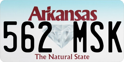 AR license plate 562MSK