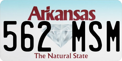 AR license plate 562MSM