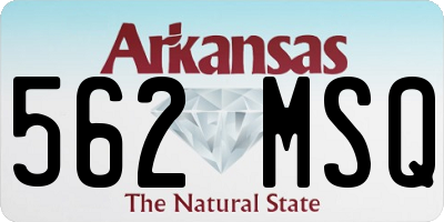 AR license plate 562MSQ
