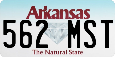 AR license plate 562MST