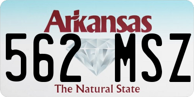 AR license plate 562MSZ