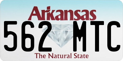 AR license plate 562MTC