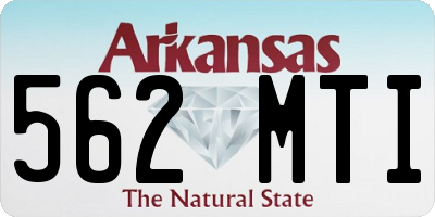 AR license plate 562MTI