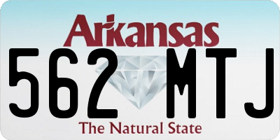 AR license plate 562MTJ