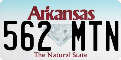 AR license plate 562MTN