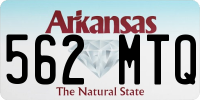 AR license plate 562MTQ
