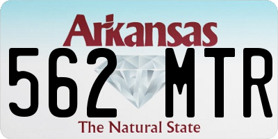 AR license plate 562MTR