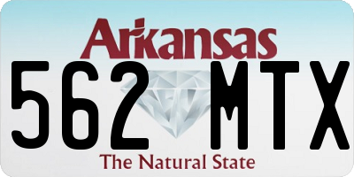 AR license plate 562MTX