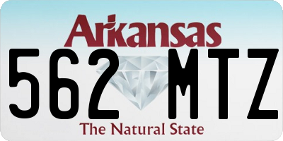 AR license plate 562MTZ