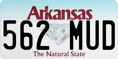 AR license plate 562MUD