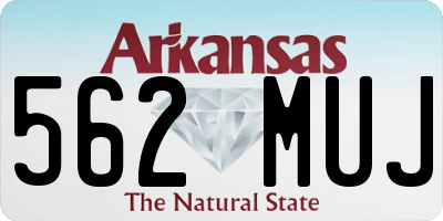 AR license plate 562MUJ