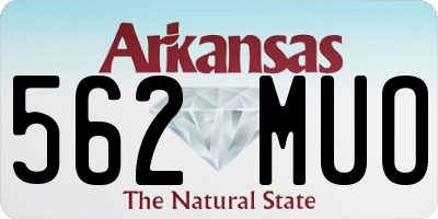 AR license plate 562MUO