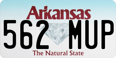 AR license plate 562MUP