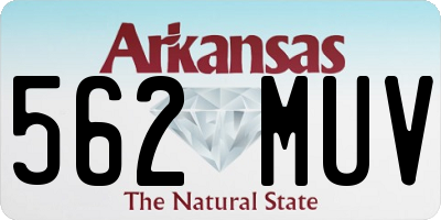 AR license plate 562MUV