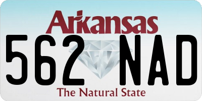 AR license plate 562NAD