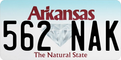 AR license plate 562NAK