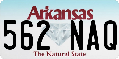 AR license plate 562NAQ