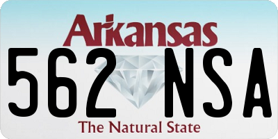 AR license plate 562NSA