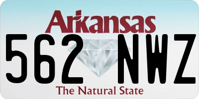 AR license plate 562NWZ
