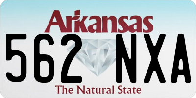 AR license plate 562NXA