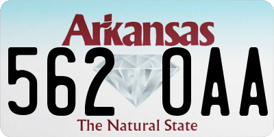 AR license plate 562OAA