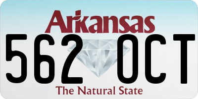 AR license plate 562OCT