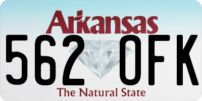 AR license plate 562OFK